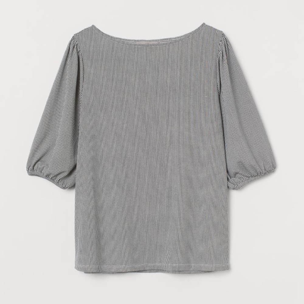 H&M Puff Sleeved Boat Neck Business Casual top